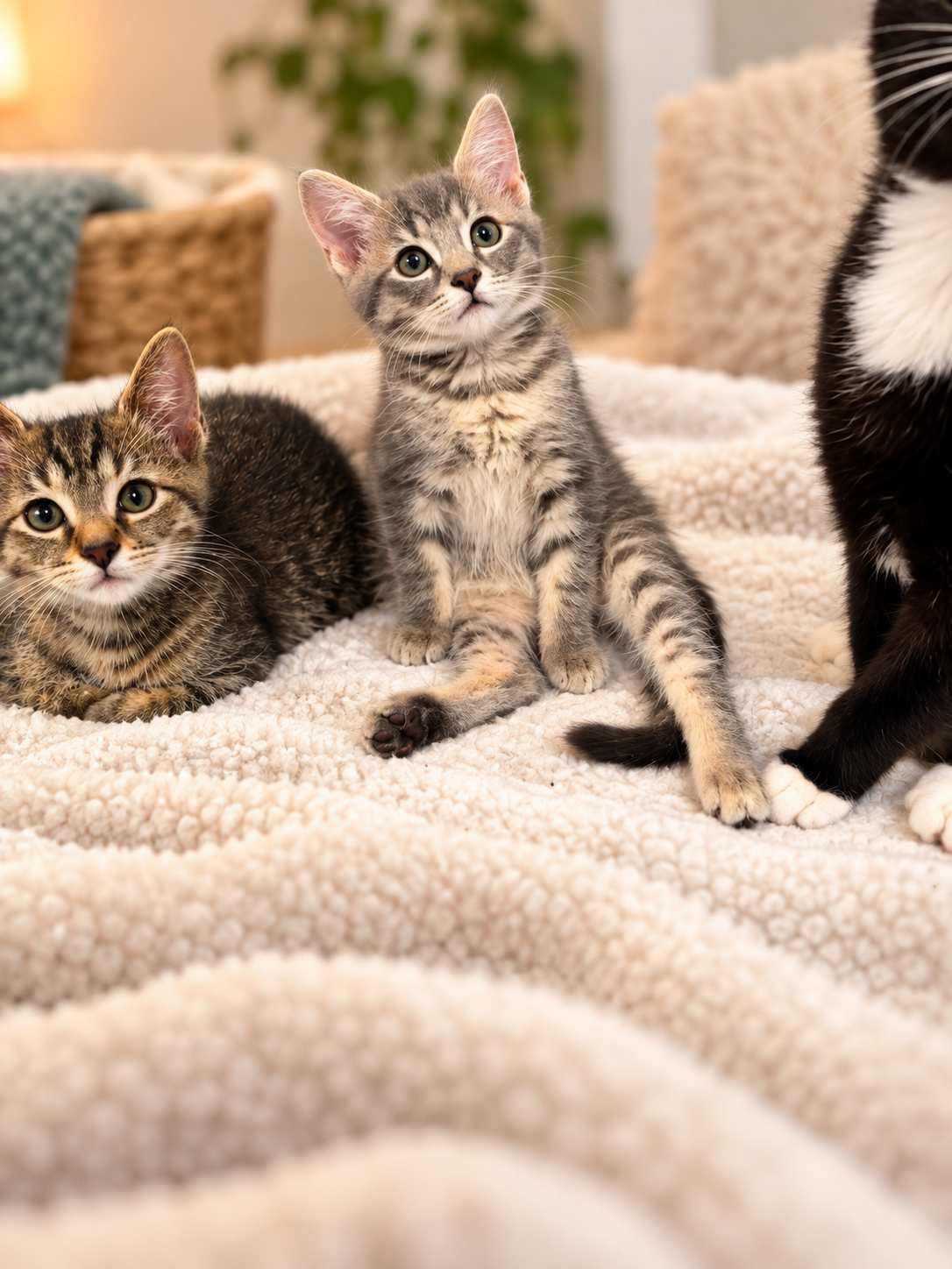 A foster volunteer caring for a cat in a safe home